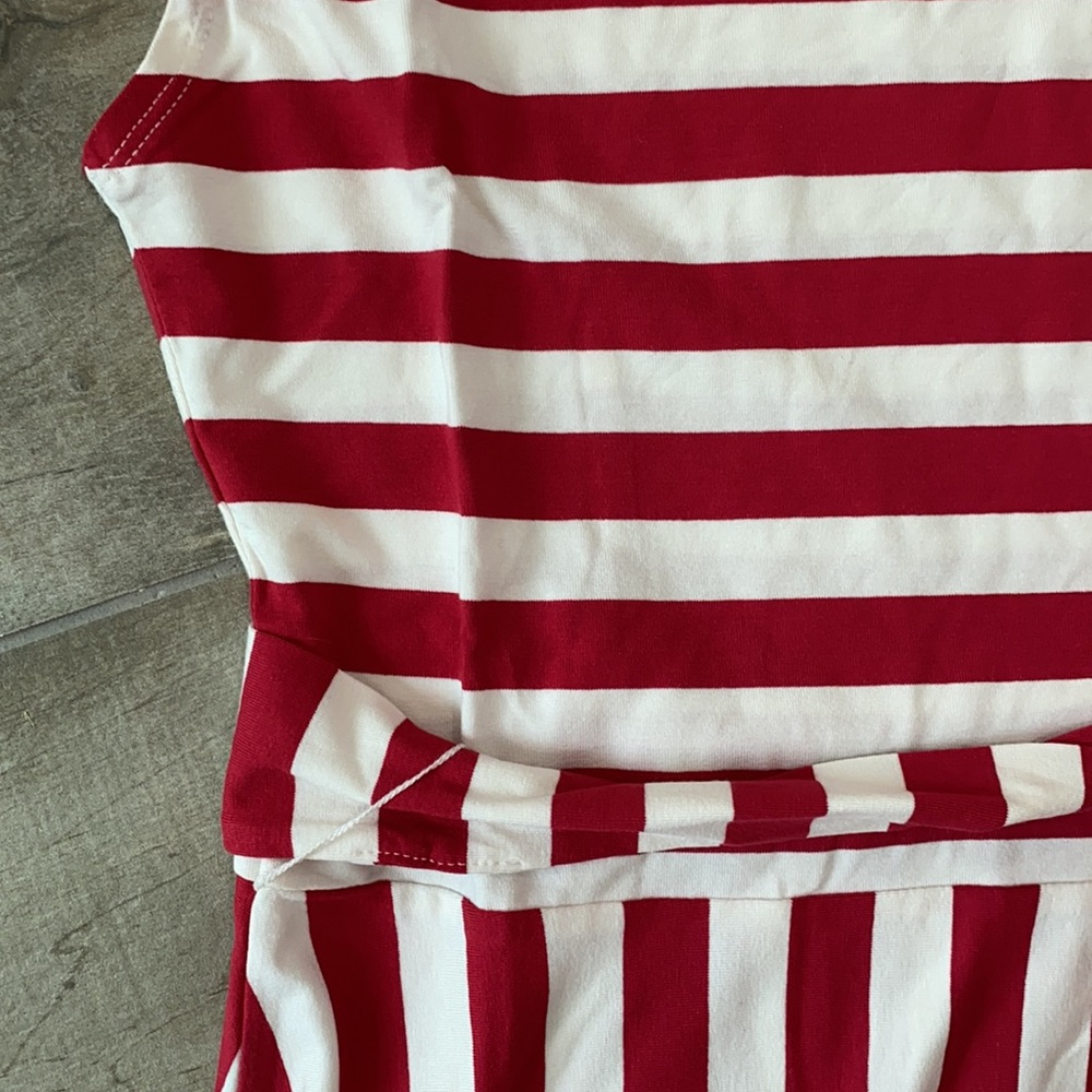 NWT Ann Taylor Loft striped tie waist dress - Picture 4 of 6